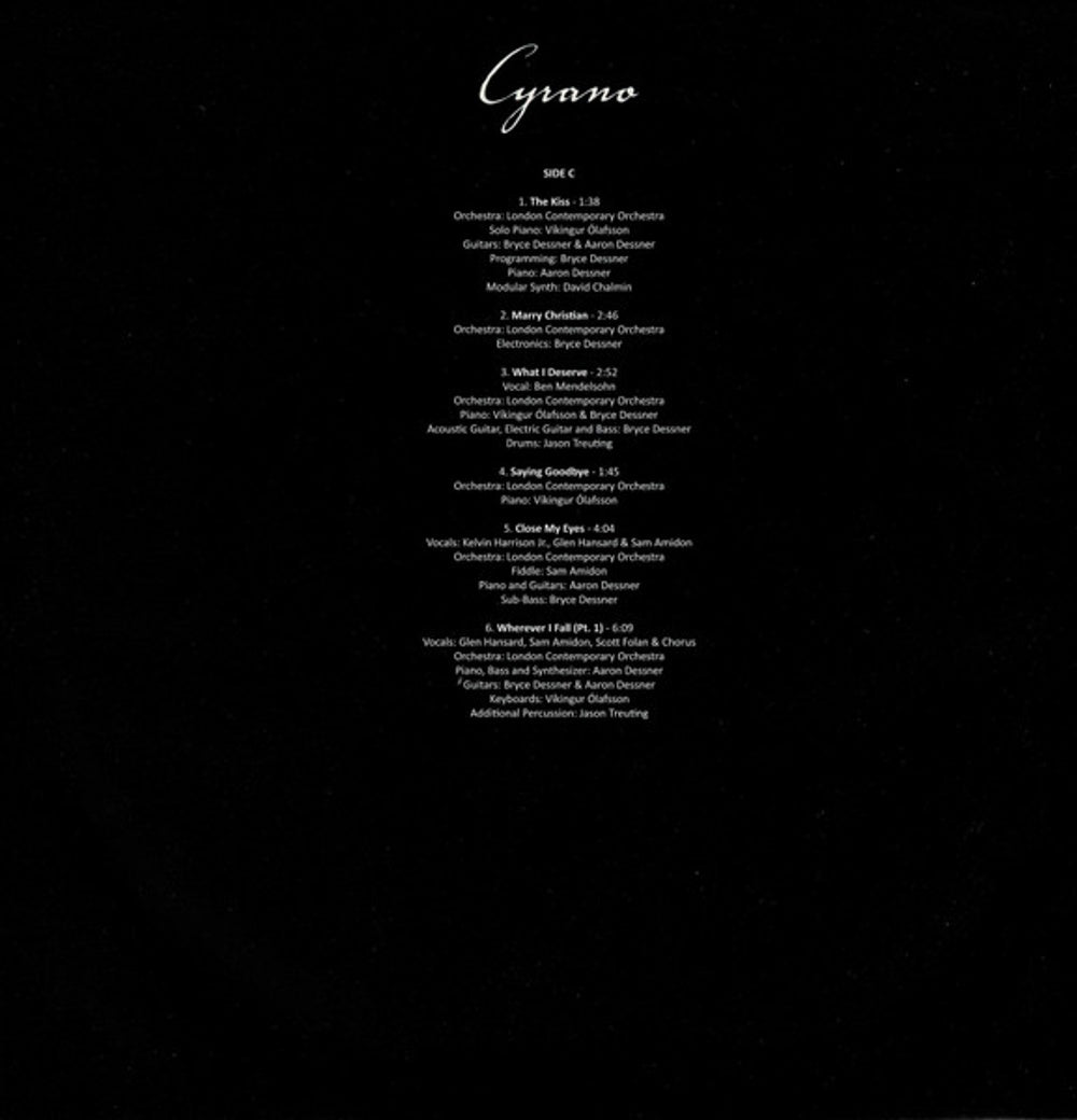 Image 6: Bryce Dessner  / Dessner,Aaron – Cyrano - O.S.T. Vinyl LP | Relix