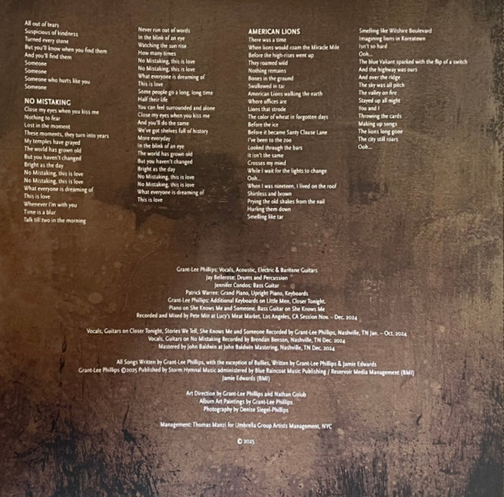 Image 6: Grant Phillips -Lee – In The Hour Of Dust (Bonus Tracks, Clear Golden Smoke Vinyl Colored) Vinyl LP | Relix
