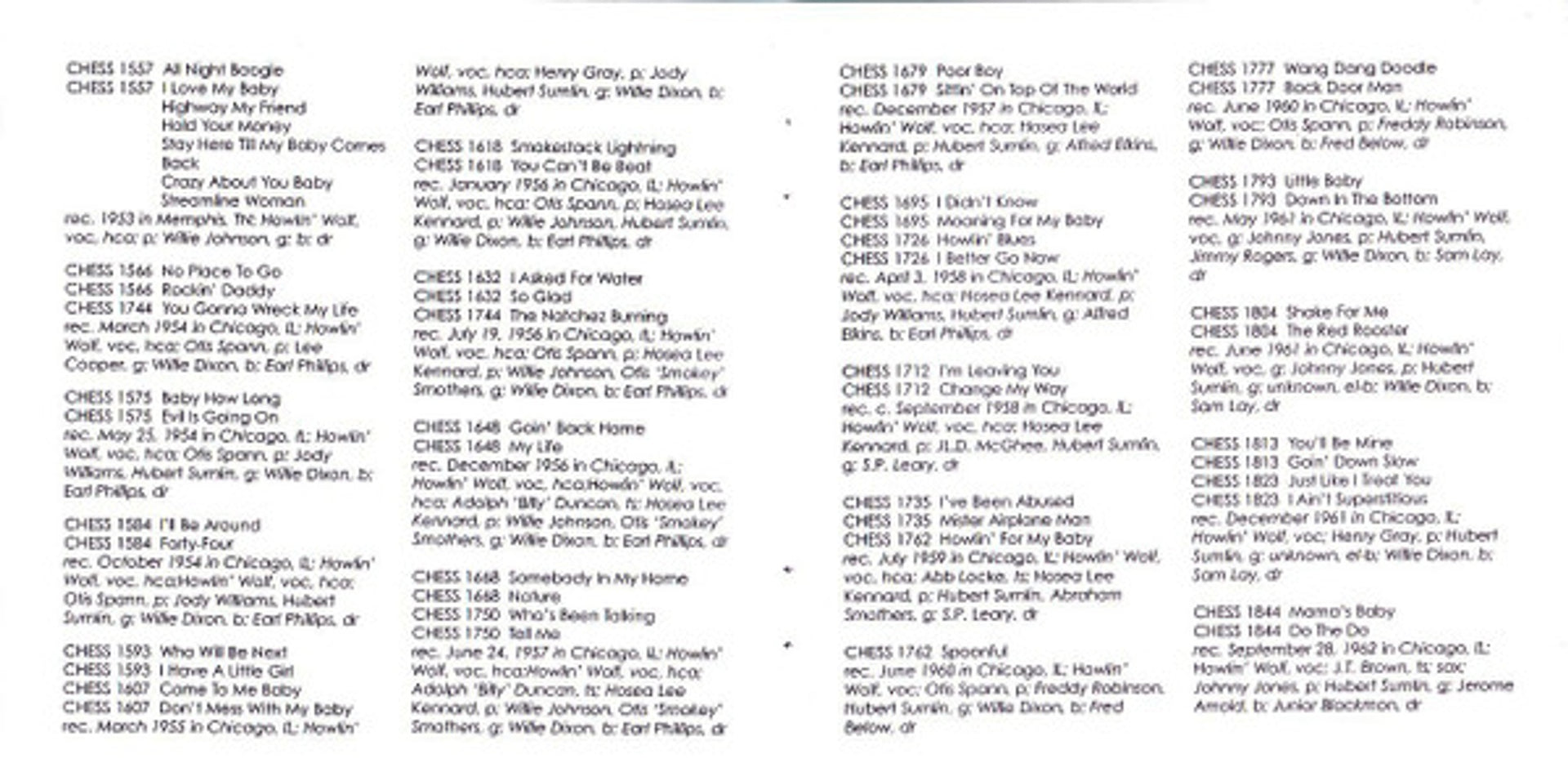 Image 6: Howlin' Wolf – Wolf, Howlin : Complete RPM &Chess Singles As & BS 1951-62 CD | Relix