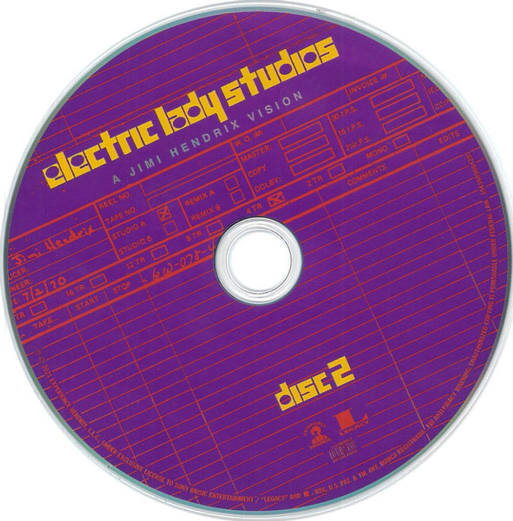 Image 6: The Jimi Hendrix Experience – Electric Lady Studios: A Jimi Hendrix Vision [3CD/Blu-ray]  (2-CD) CD | Relix