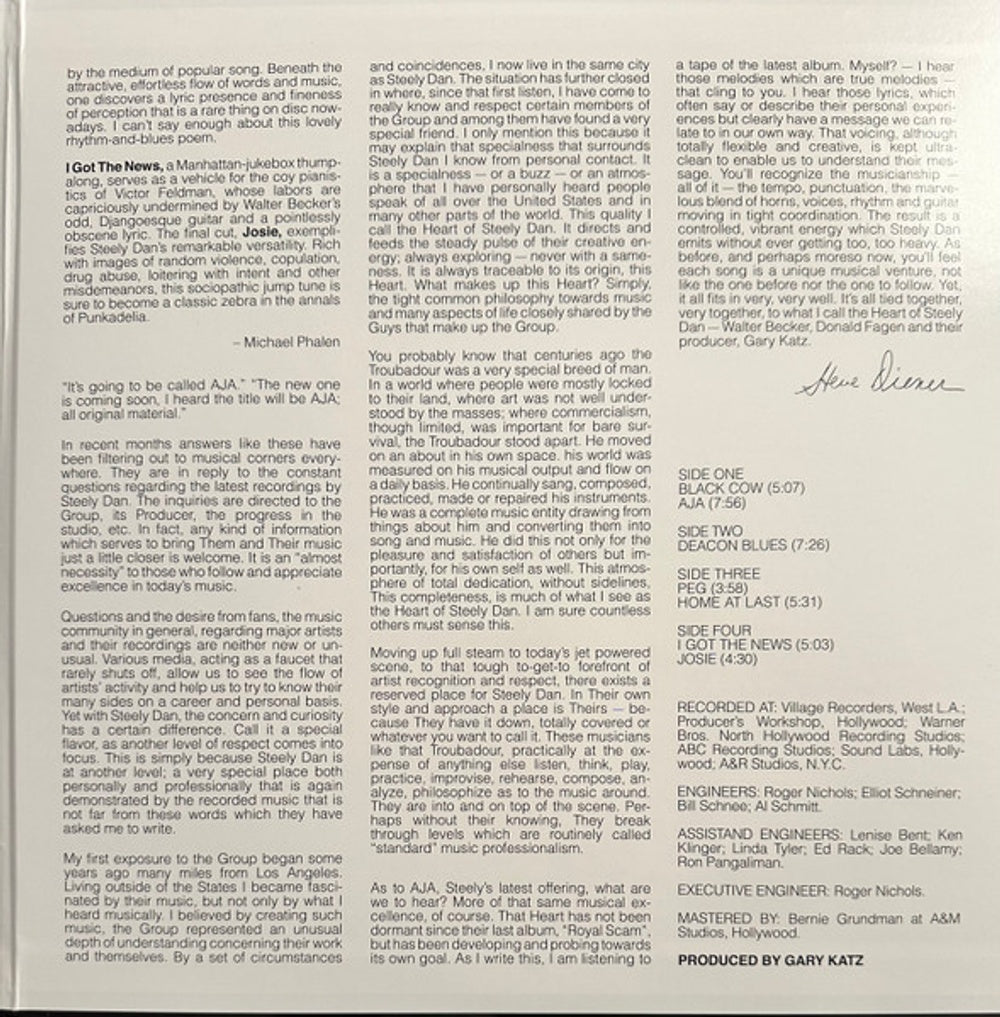 Image 7: Steely Dan – Aja (Tgv LP Vinyl) Vinyl LP | Relix