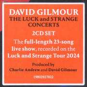 Image 8: David Gilmour – The Luck And Strange Concerts (2 CD Set with Booklet) CD | Relix