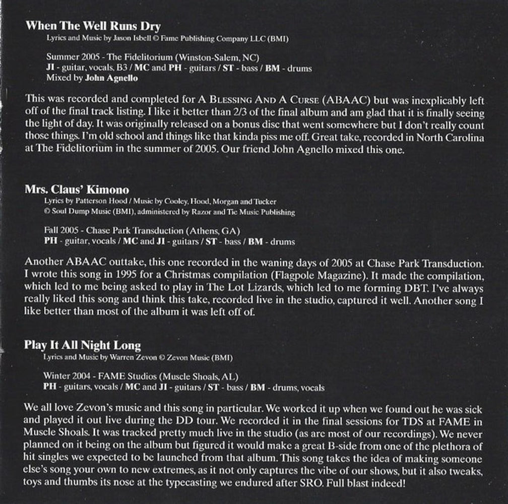 Drive-By Truckers – Fine Print (CD)
