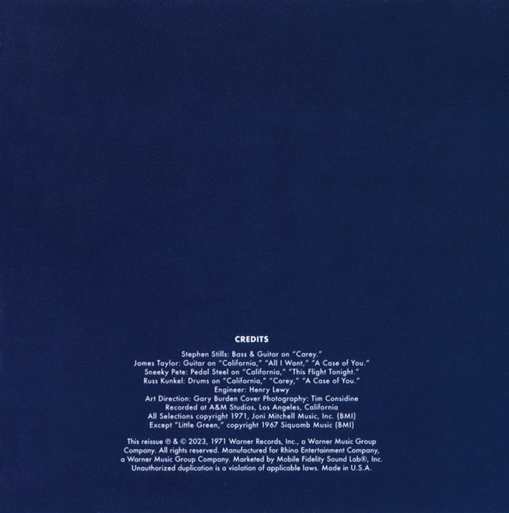 Image 8: Joni Mitchell – Blue CD | Relix