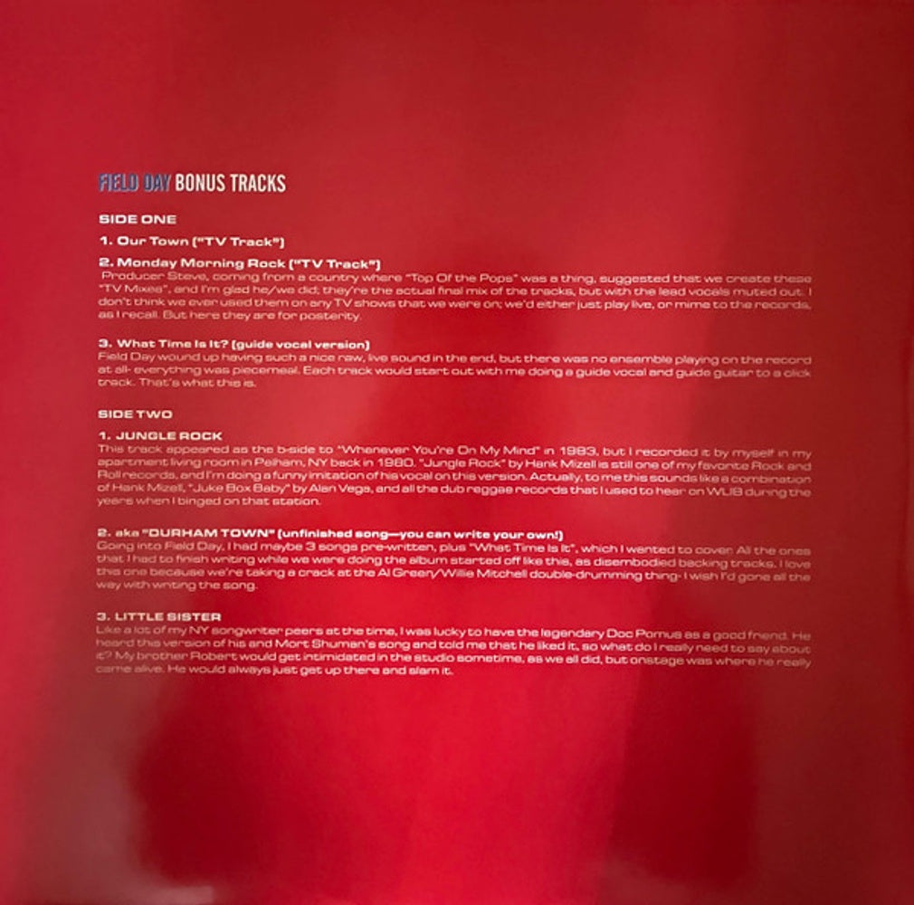 Image 8: Marshall Crenshaw – Field Day (Bonus Tracks, Deluxe, Aniv, Exp LP Vinyl) Vinyl LP | Relix