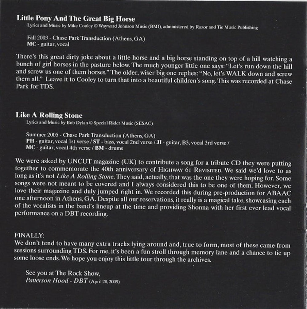 Drive-By Truckers – Fine Print (CD)