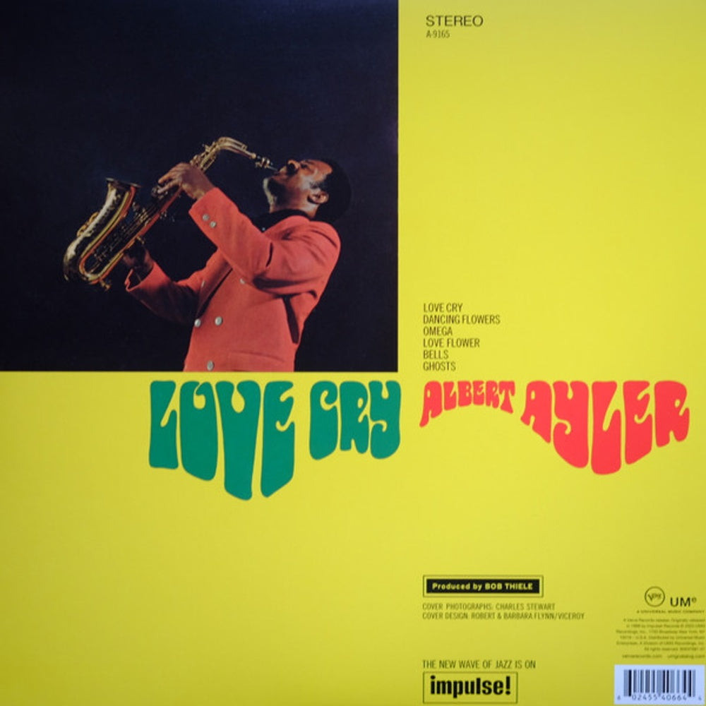 Image: Albert Ayler – Love Cry (Verve By Request Series LP Vinyl) Vinyl LP | Relix