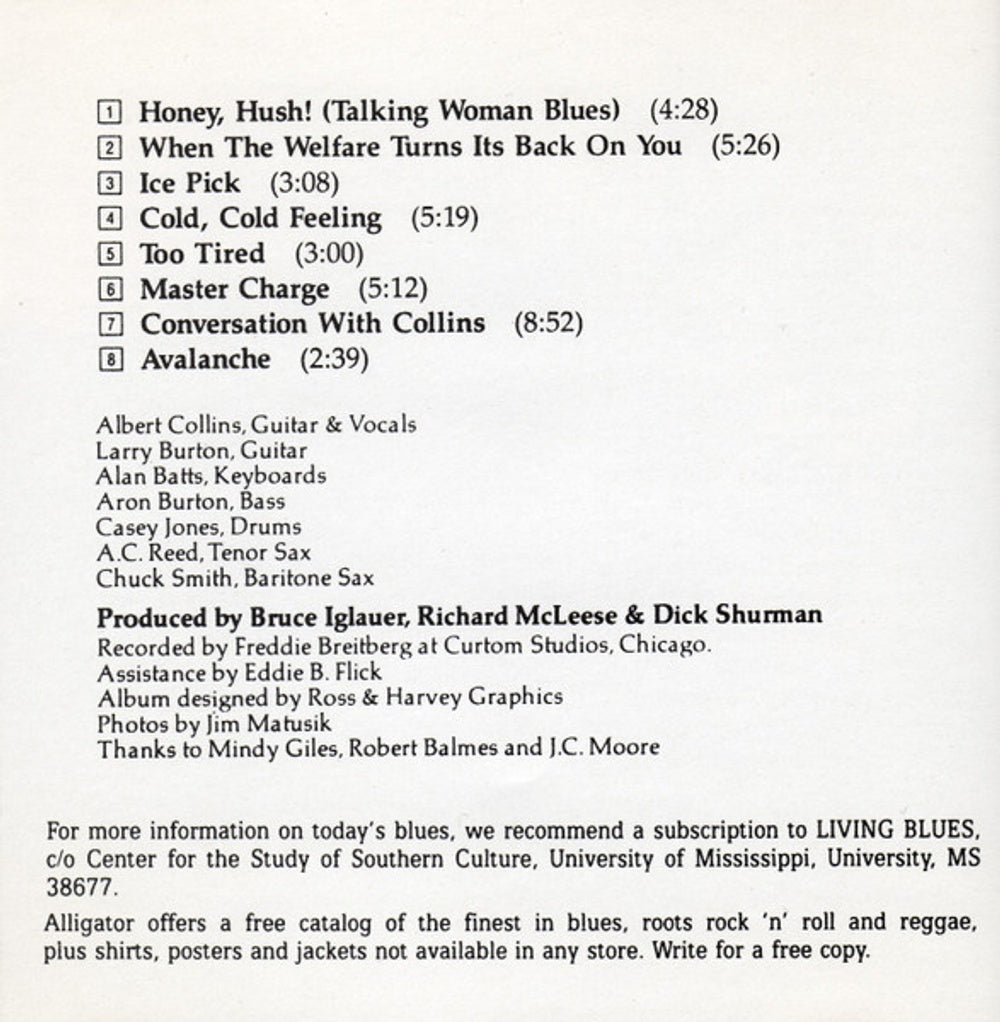 Image: Albert Collins – Ice Pickin CD | Relix