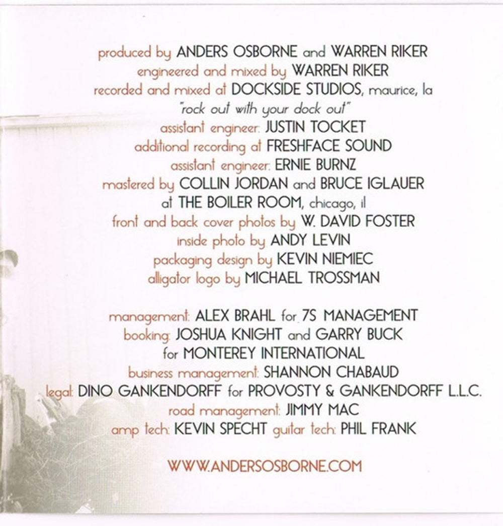 Image: Anders Osborne – Peace CD | Relix