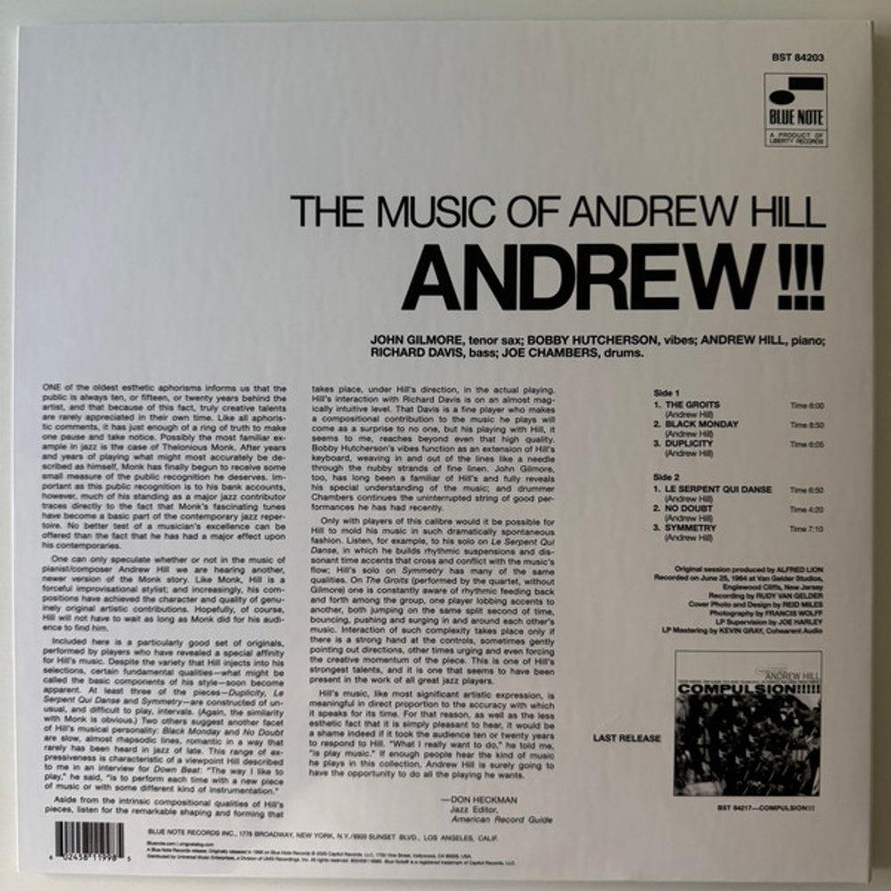 Image: Andrew (Blue Note Tone Poet Edition LP Vinyl) Vinyl LP | Relix