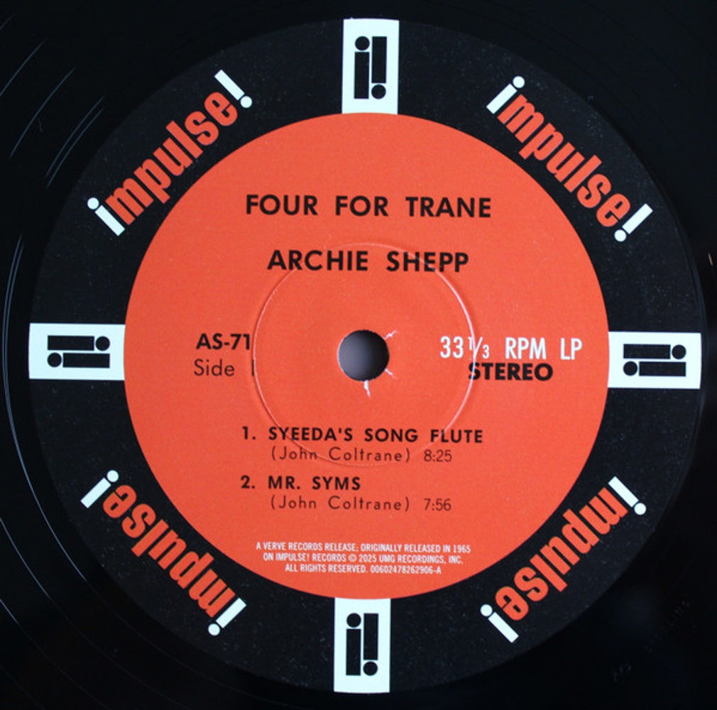 Image: Archie Shepp – Four For Trane (Verve Vault Series, 180 Gram LP Vinyl) Vinyl LP | Relix