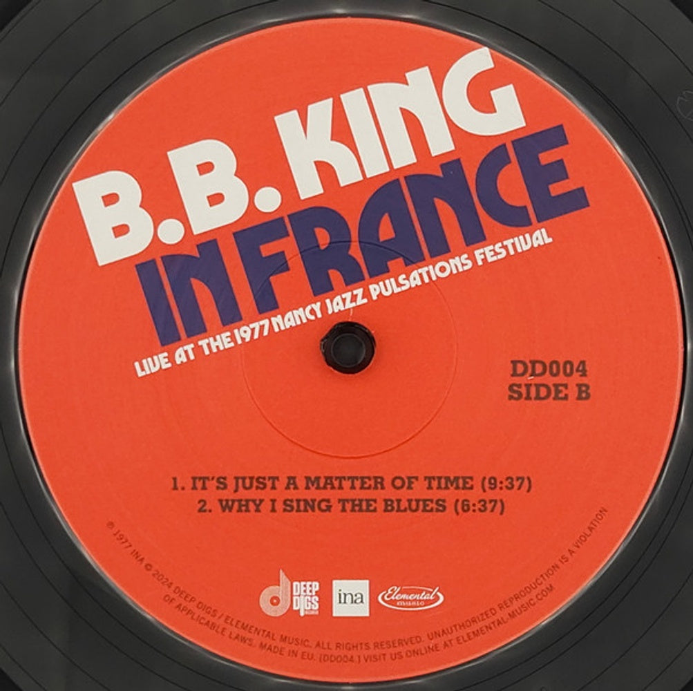 Image: B.B. King – In France: Live at the Nancy Jazz Pulsations Festival (1977, RSD Black Friday 2024 LP Vinyl) Vinyl LP | Relix