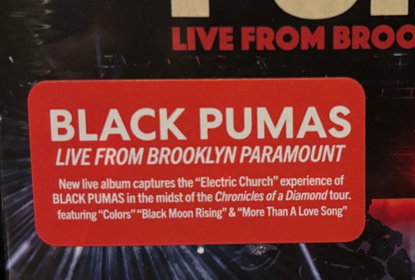 Image: Black Pumas – Live From Brooklyn Paramount CD | Relix