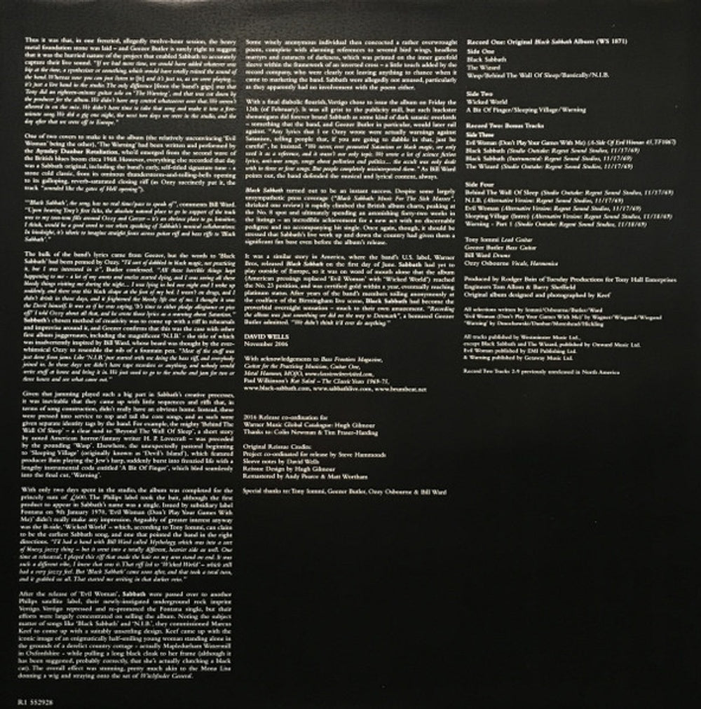 Image: Black Sabbath – Black Sabbath: Deluxe Edition (2-LP Vinyl) Vinyl LP | Relix