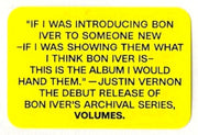 Image: Bon Iver – VOLUMES: ONE "SELECTIONS FROM MUSIC CONCERTS 2019-2023 BON IVER 6 PIECE BAND" CD | Relix