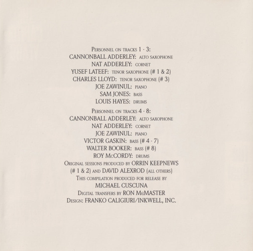 Image: Cannonball Adderley Quintet – Best of the Capitol Years CD | Relix
