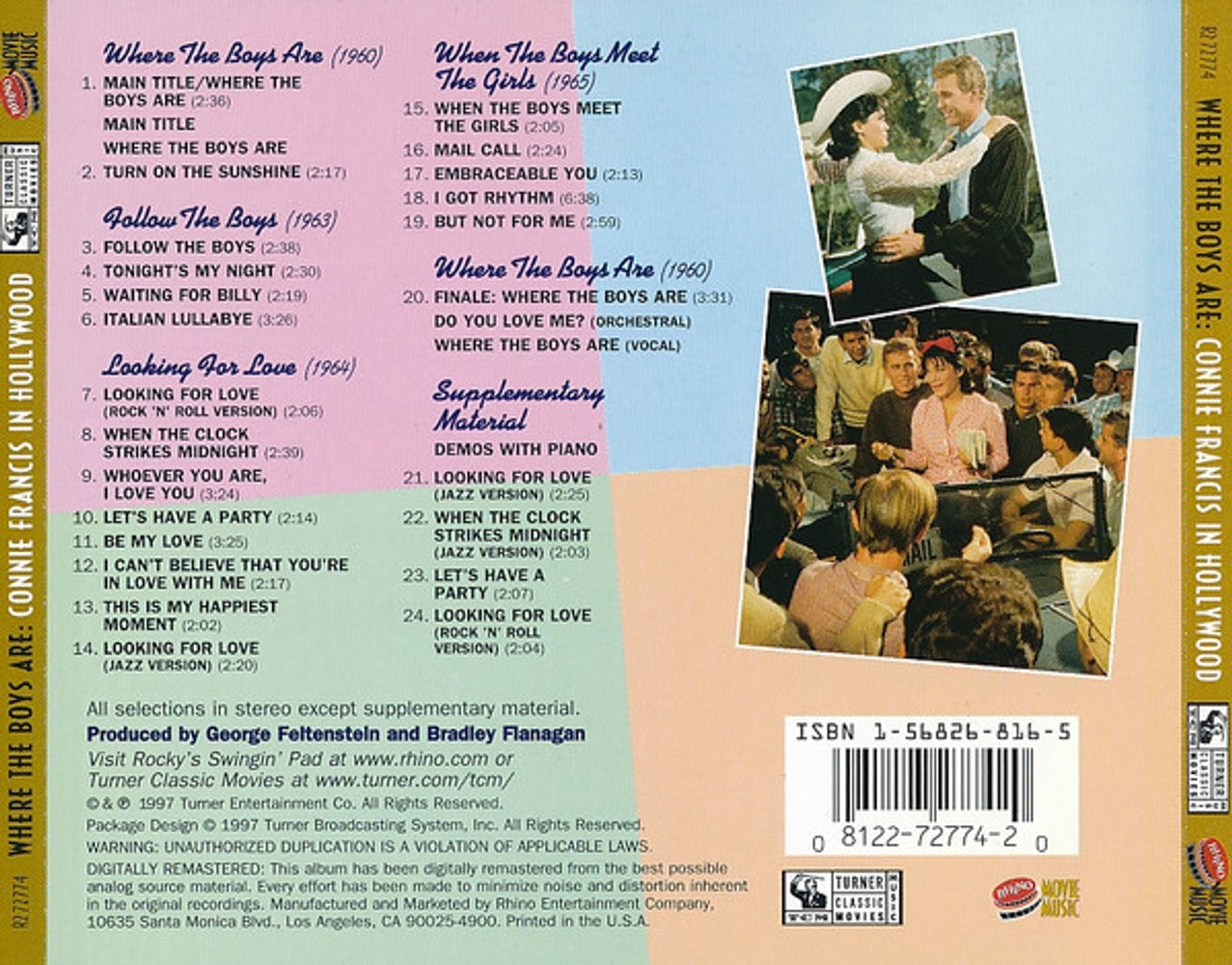 Image: Connie Francis – Where the Boys Are: Connie Francis in Hollywood CD | Relix