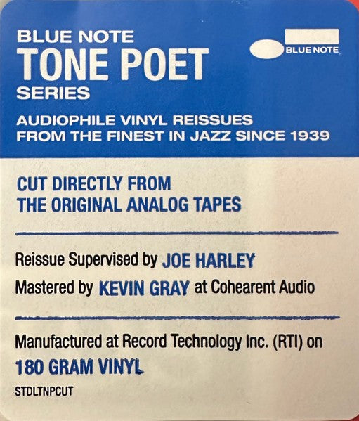 Image: Curtis Amy  / Butler,Frank – Groovin' Blue (Blue Note Tone Poet Edition, 180 Gram LP Vinyl) Vinyl LP | Relix