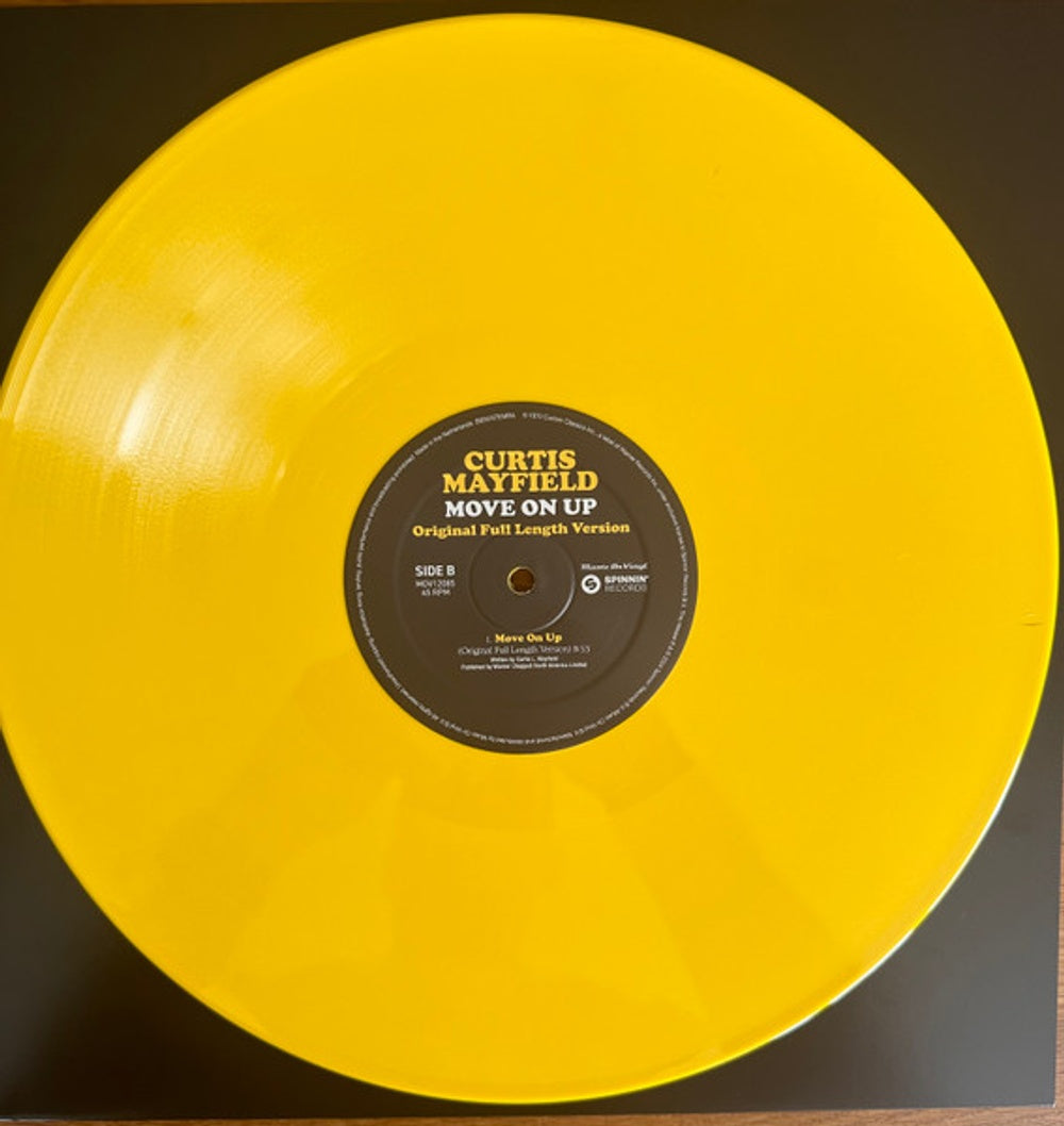 Image: Curtis Mayfield – Move On Up (Colored, Limited Edition, Ylw 12" Vinyl) Vinyl LP | Relix