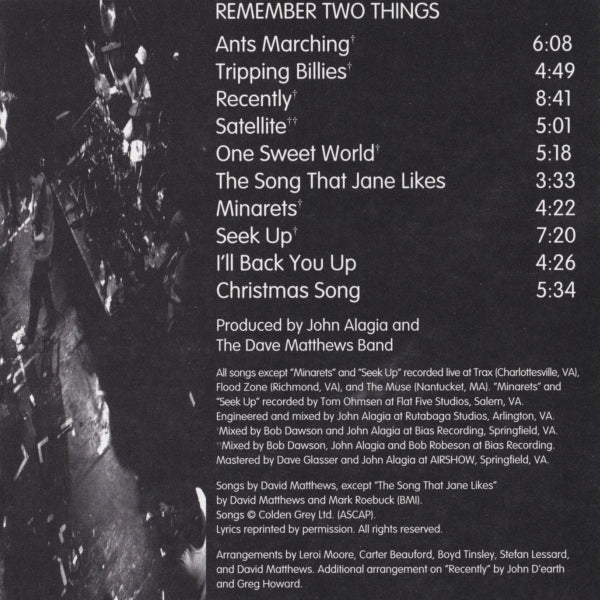 Image: Dave Matthews Band – Remember Two Things CD | Relix