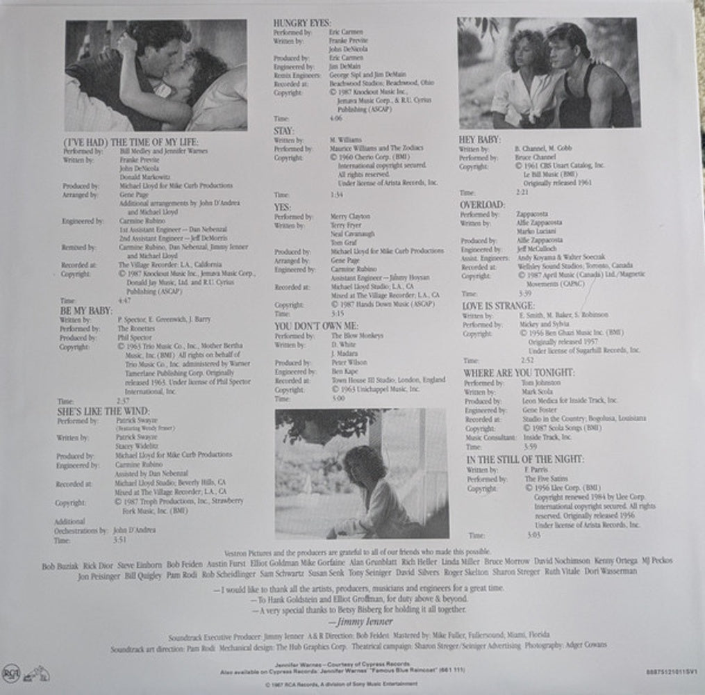Image: Dirty Dancing [Movie] – Dirty Dancing (Original Motion Picture Soundtrack LP Vinyl) Vinyl LP | Relix