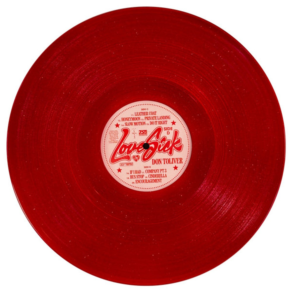 Image: Don Toliver – Love Sick -  (Translucent Glitter Red Vinyl + poster) Vinyl LP | Relix