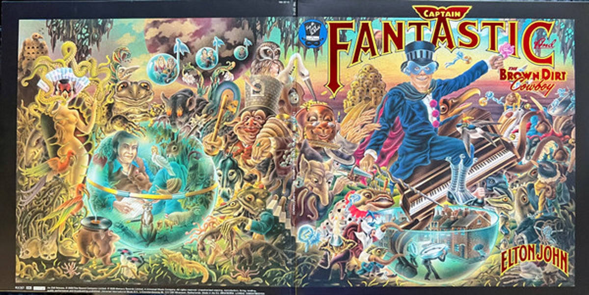 Image: Elton John – Captain Fantastic and the Brown Dirt Cowboy (50th Anniversary Edition) - (180g Tri-Color Sp. Effect LP Vinyl) Vinyl LP | Relix