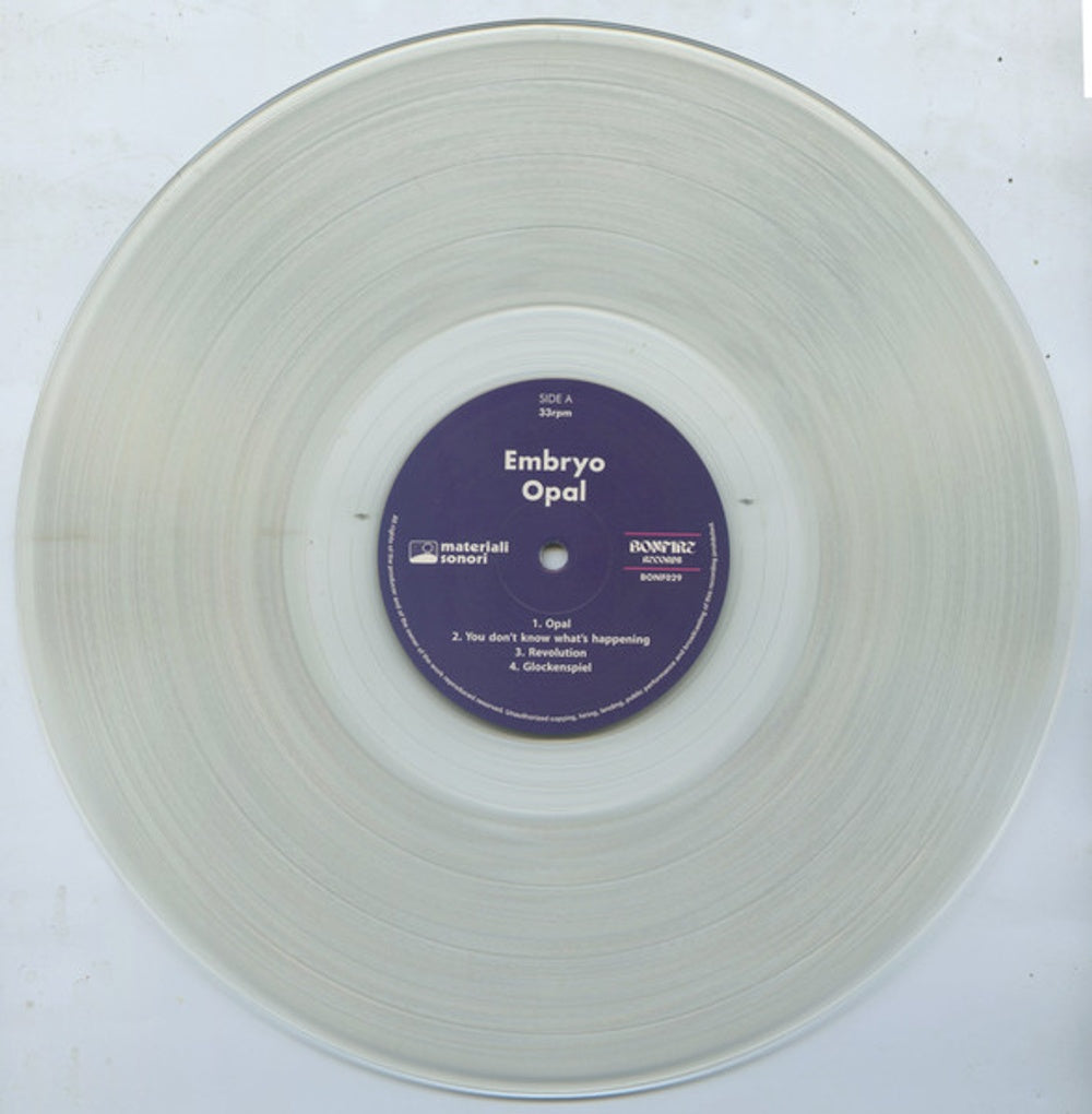 Image: Embryo – Opal (limited Edition, clear LP Vinyl) Vinyl LP | Relix
