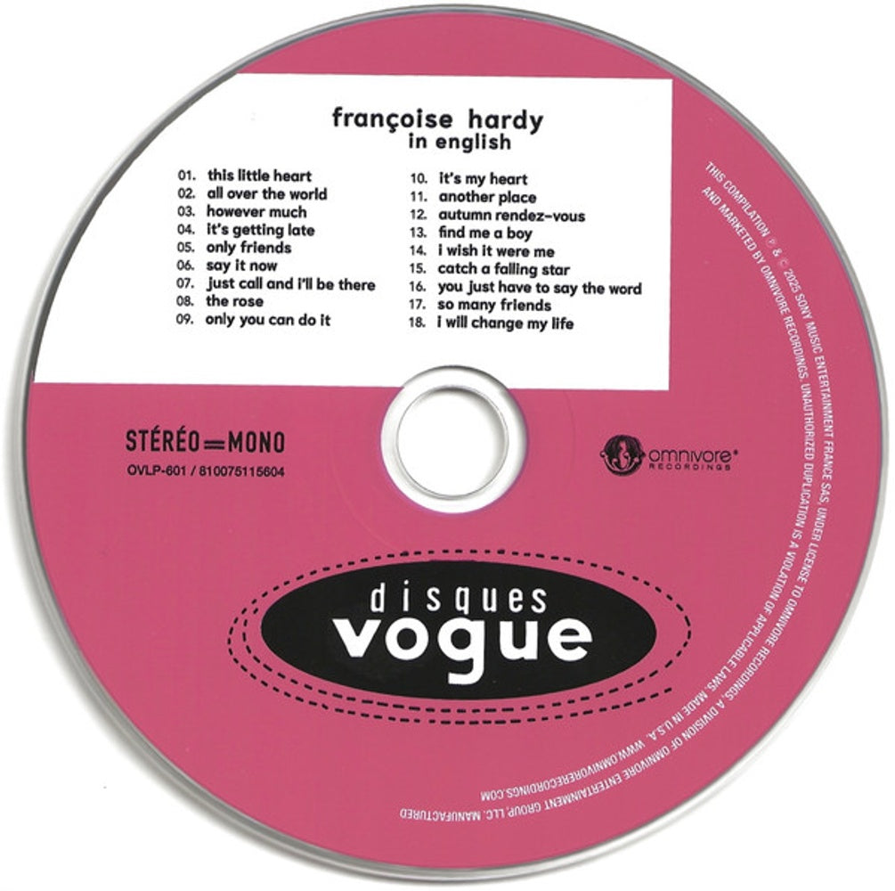 Image: Francoise Hardy – In English CD | Relix