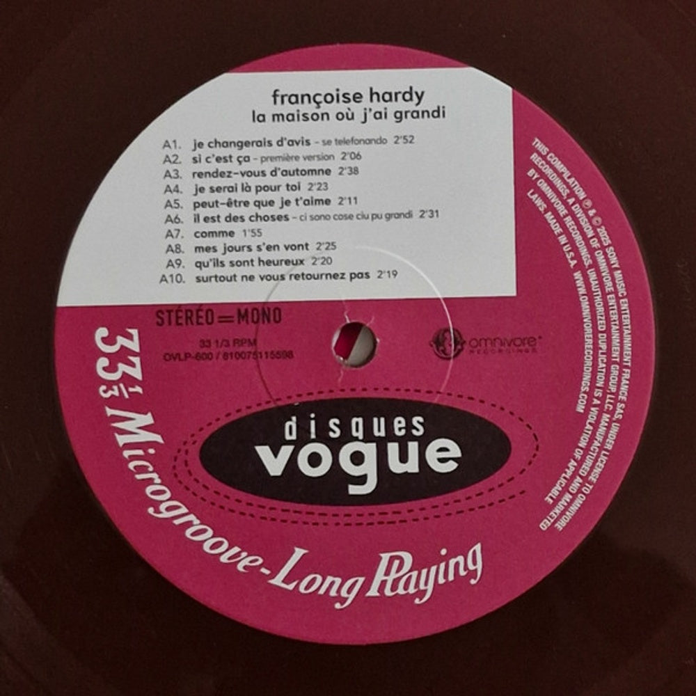 Image: Francoise Hardy – La Maison Ou J'ai Grandi (Brwn, Colored LP Vinyl) Vinyl LP | Relix