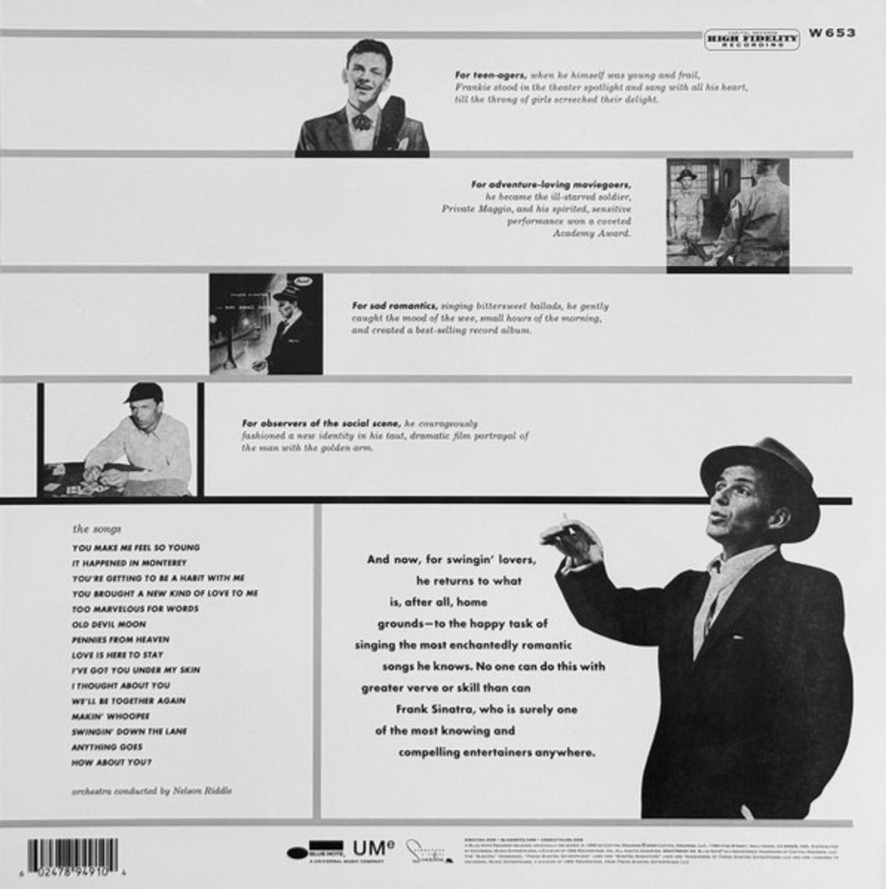 Image: Frank Sinatra – Songs For Swingin' Lovers (180 Gram LP Vinyl) Vinyl LP | Relix