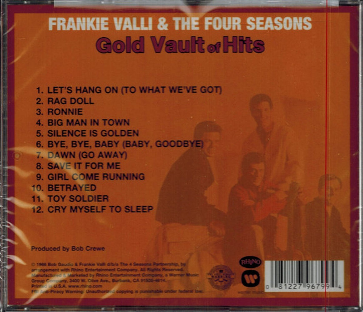 Image: Frankie Valli & The Four Seasons – Gold Vault of Hits CD | Relix