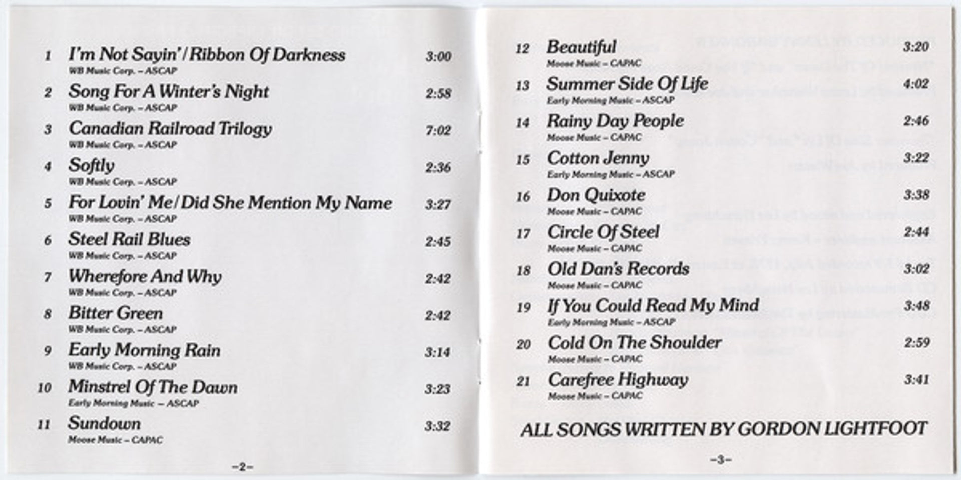 Image: Gordon Lightfoot – Gord's Gold: Greatest Hits CD | Relix