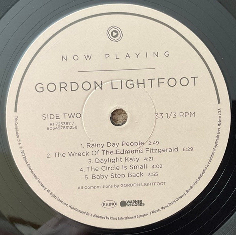 Image: Gordon Lightfoot – Now Playing Vinyl LP | Relix