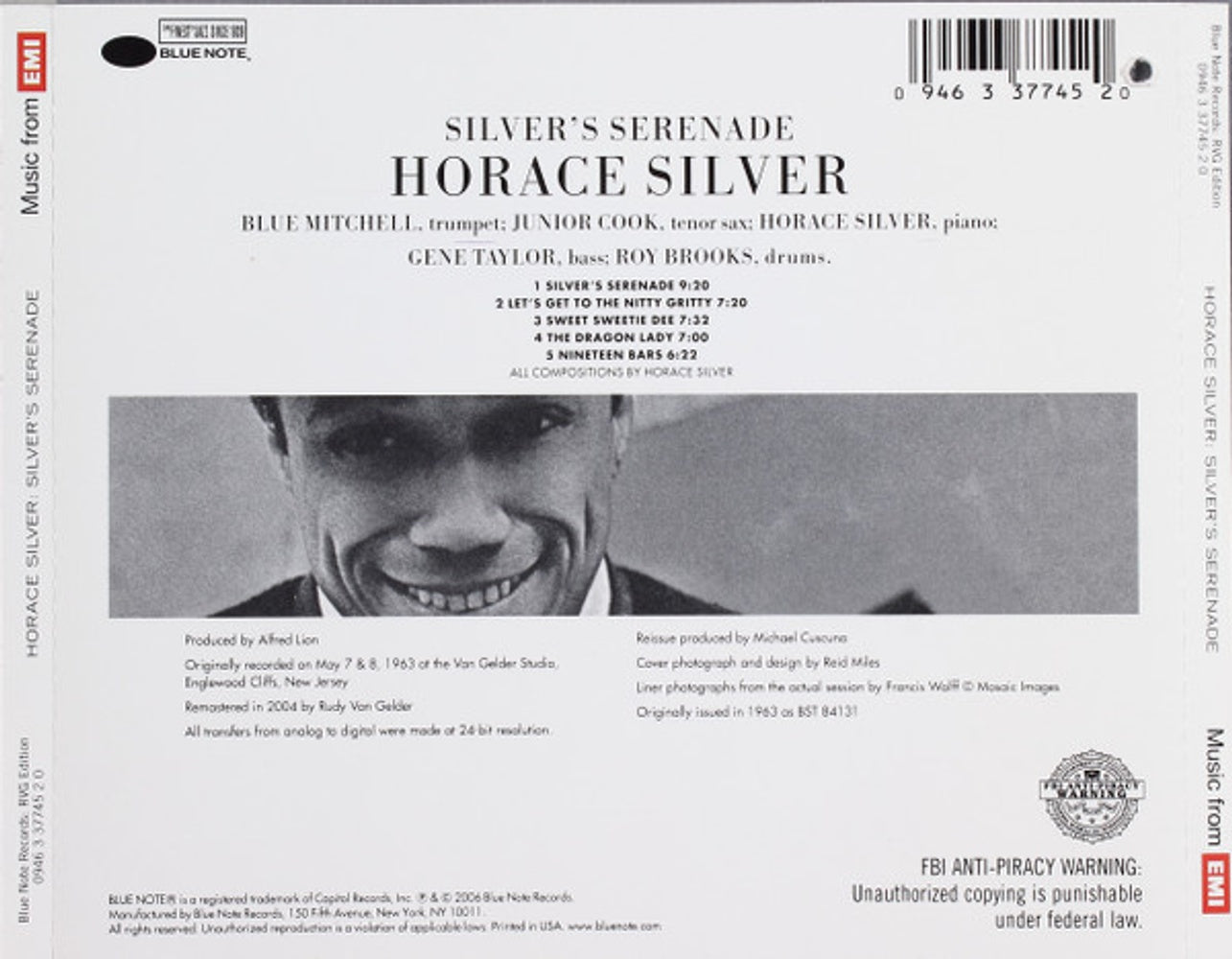 Image: Horace Silver Quintet – Silver's Serenade (Remastered CD) CD | Relix