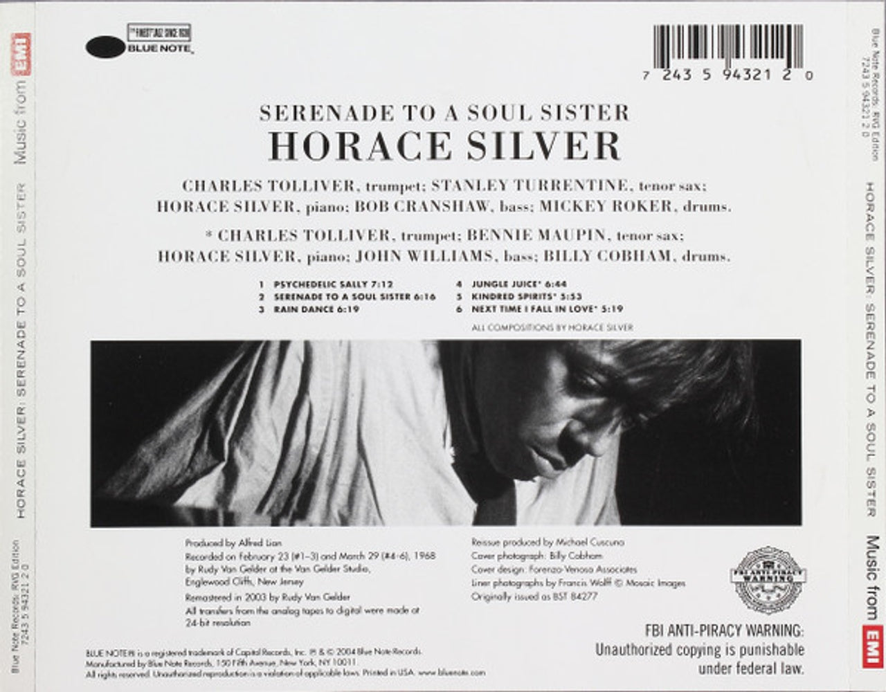 Image: Horace Silver – Serenade To A Soul Sister (Remastered CD) CD | Relix