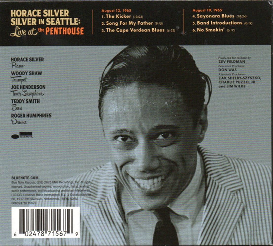 Image: Horace Silver – Silver in Seattle: Live at the Penthouse CD | Relix