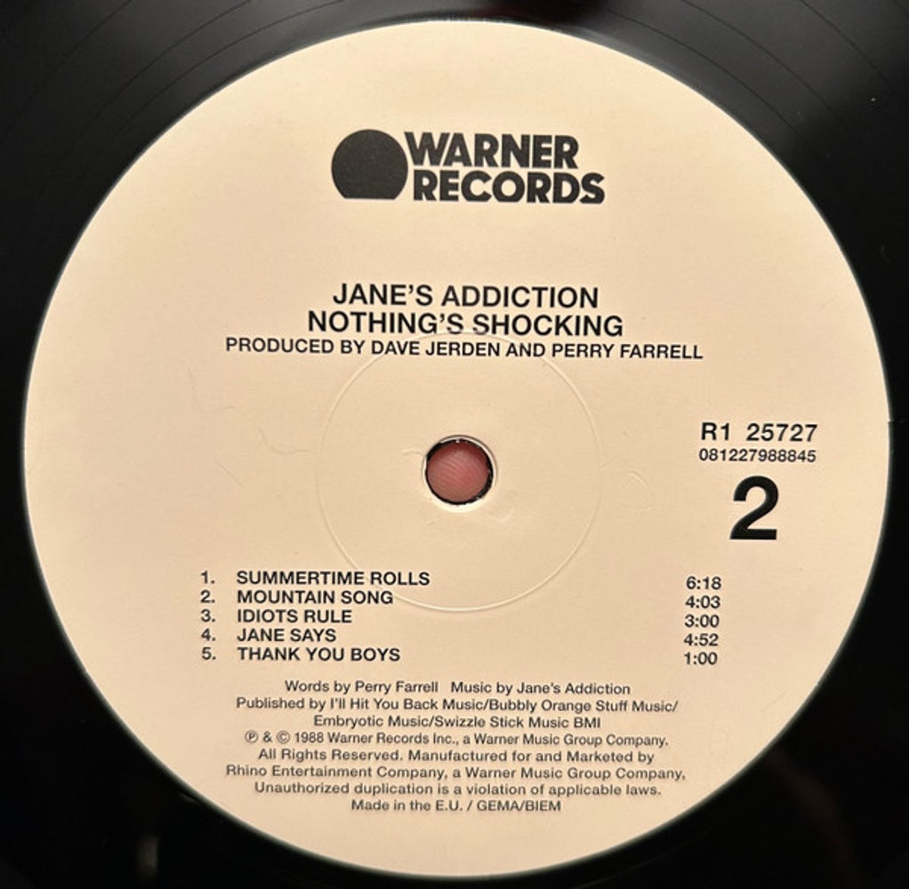 Image: Jane's Addiction – Nothing's Shocking (180 Gram LP Vinyl) Vinyl LP | Relix