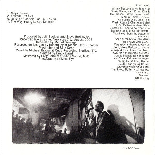 Image: Jeff Buckley – Live At Sin-e CD | Relix