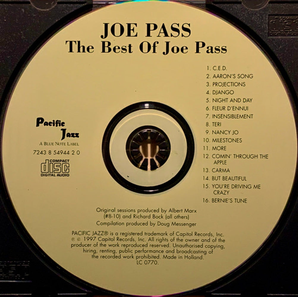 Image: Joe Pass – Best of: Pacific Jazz Years CD | Relix