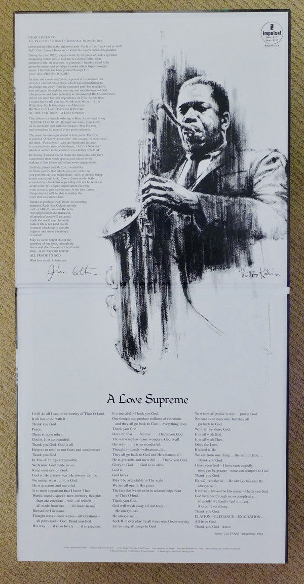 Image: John Coltrane – A Love Supreme   (2020 Repress LP Vinyl) Vinyl LP | Relix