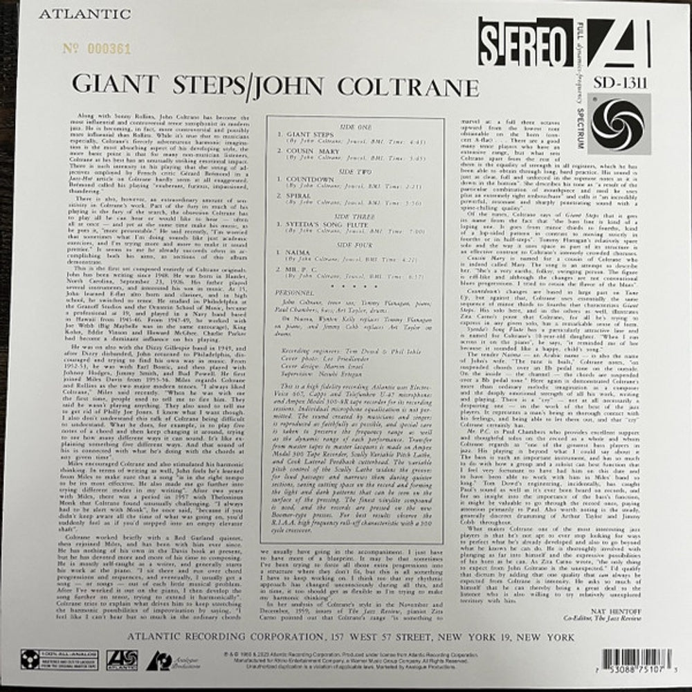 Image: John Coltrane – Giant Steps (Gate, 180 Gram LP Vinyl) Vinyl LP | Relix