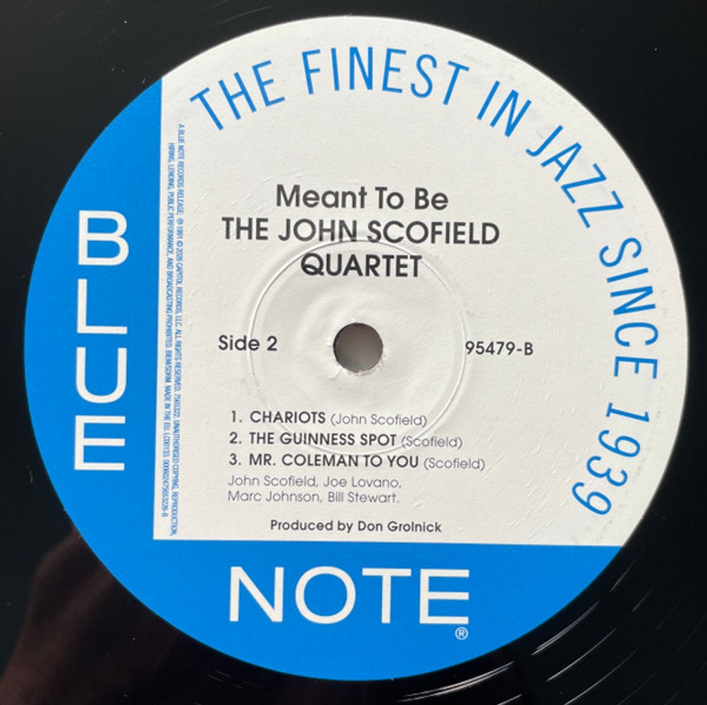 Image: John Scofield – Meant To Be (Blue Note Classic Vinyl Edition) Vinyl LP | Relix