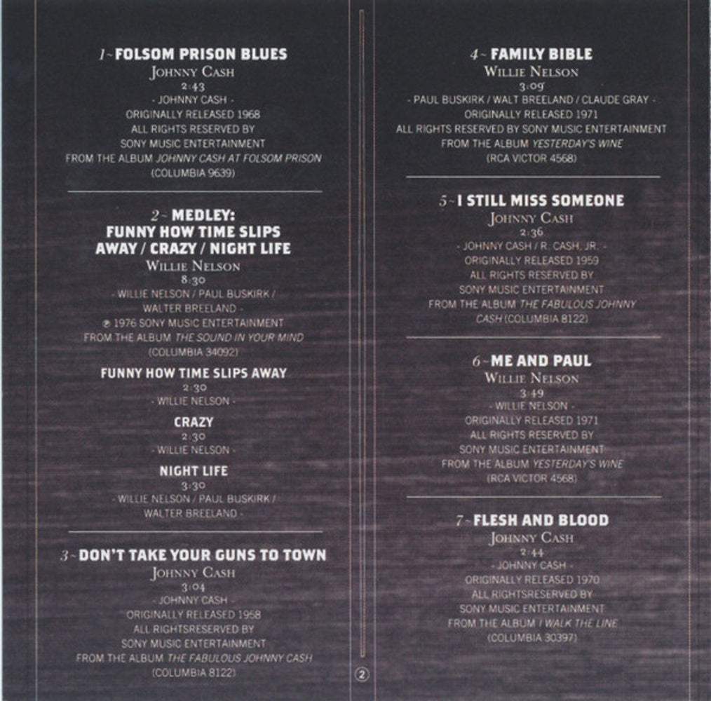 Image: Johnny Cash / Nelson,Willie – Every Song Tells a Story CD | Relix