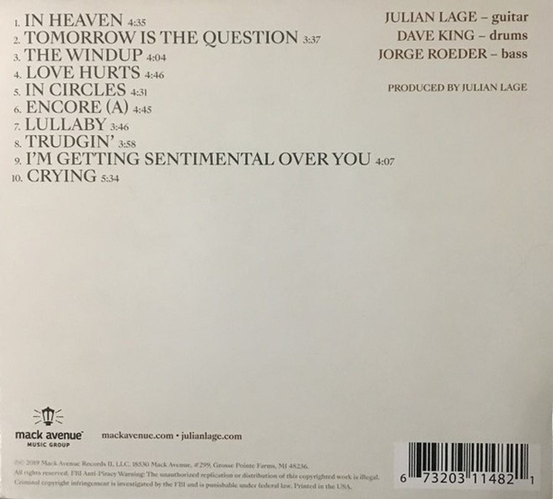 Image: Julian Lage – Love Hurts CD | Relix