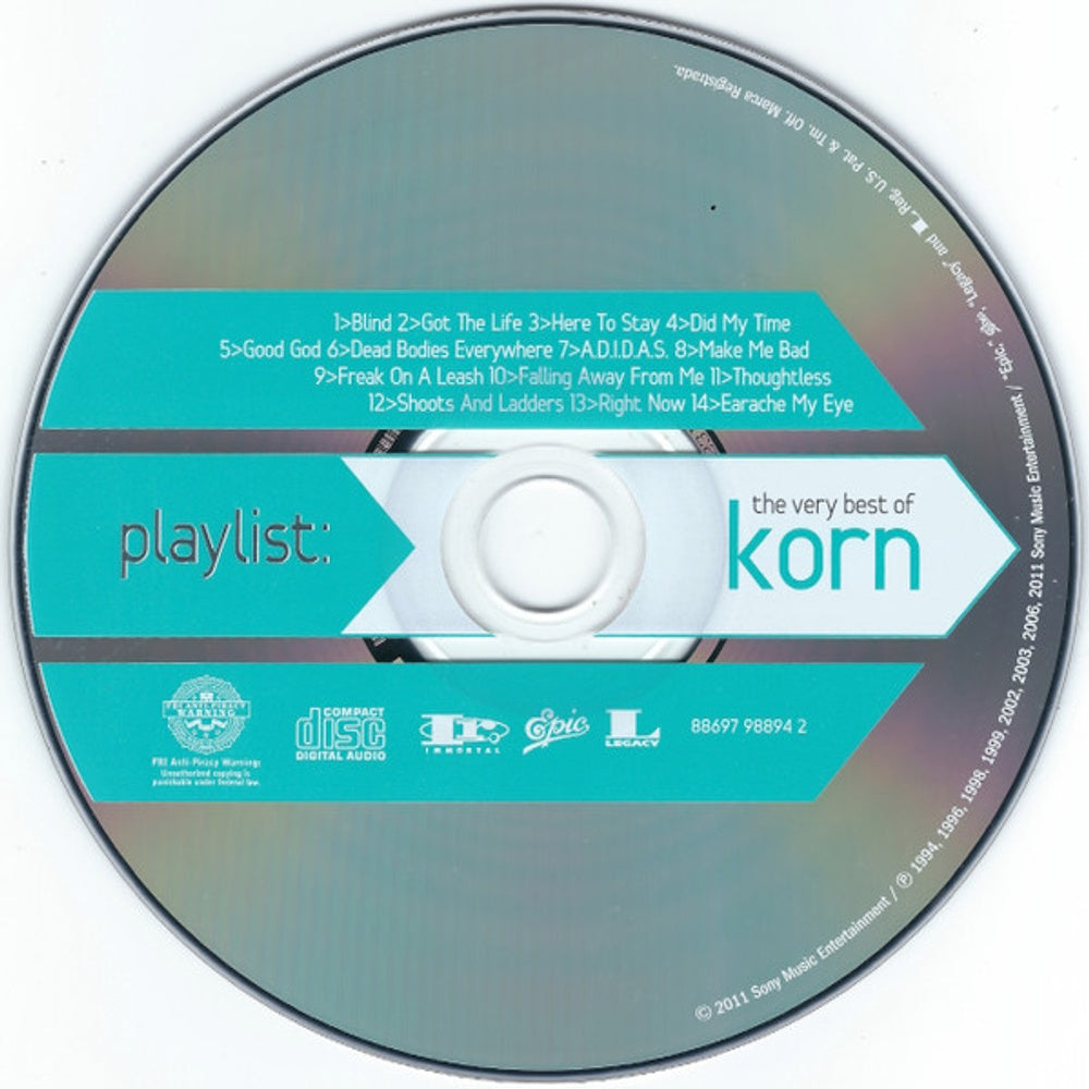 Image: Korn – Playlist: The Very Best Of Korn CD | Relix