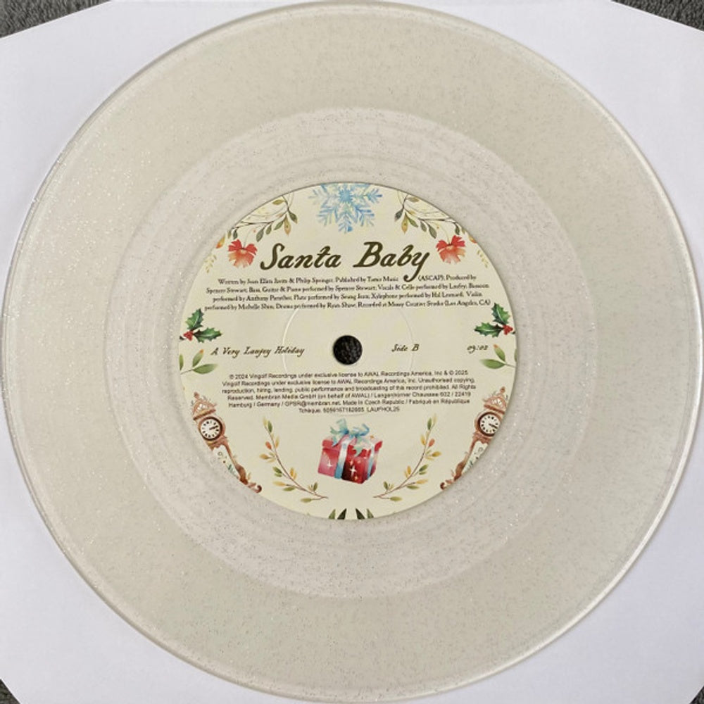 Image: Laufey – A Very Laufey Holiday: The Santa Claus Is Comin' To Town Edition (Snow Globe Glitter 7inch 7" Vinyl) Vinyl LP | Relix