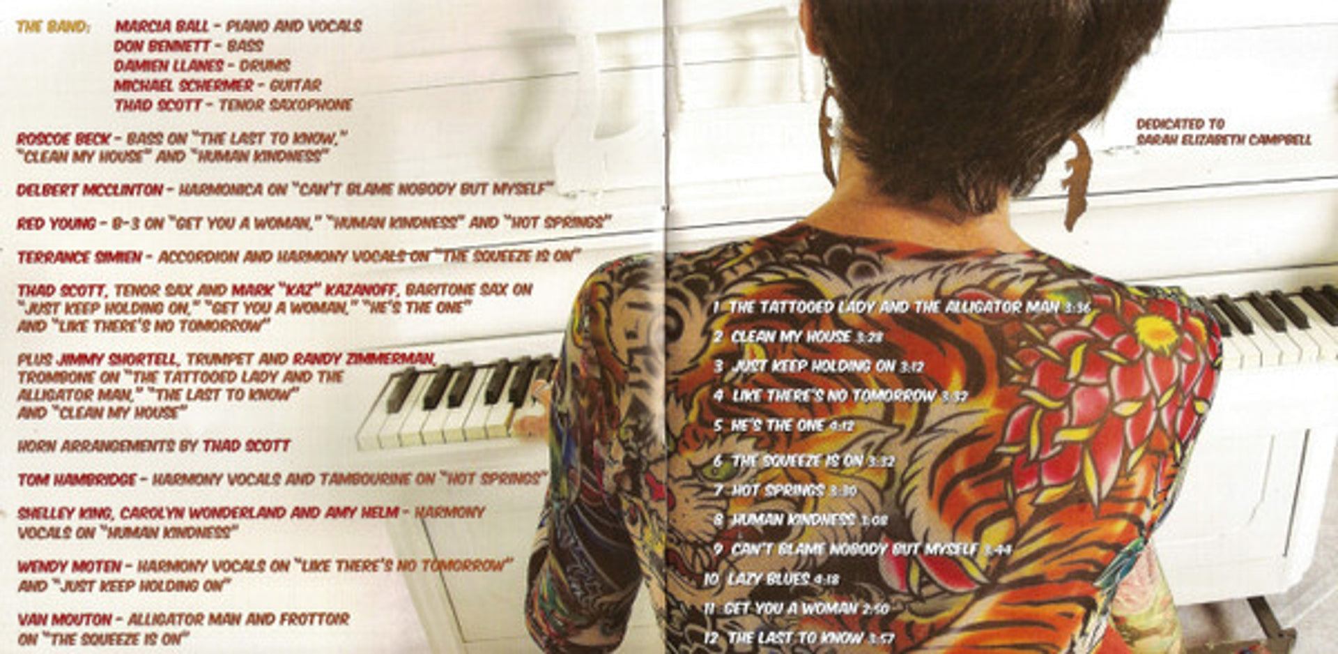 Image: Marcia Ball – Tattooed Lady & the Alligator Man CD | Relix
