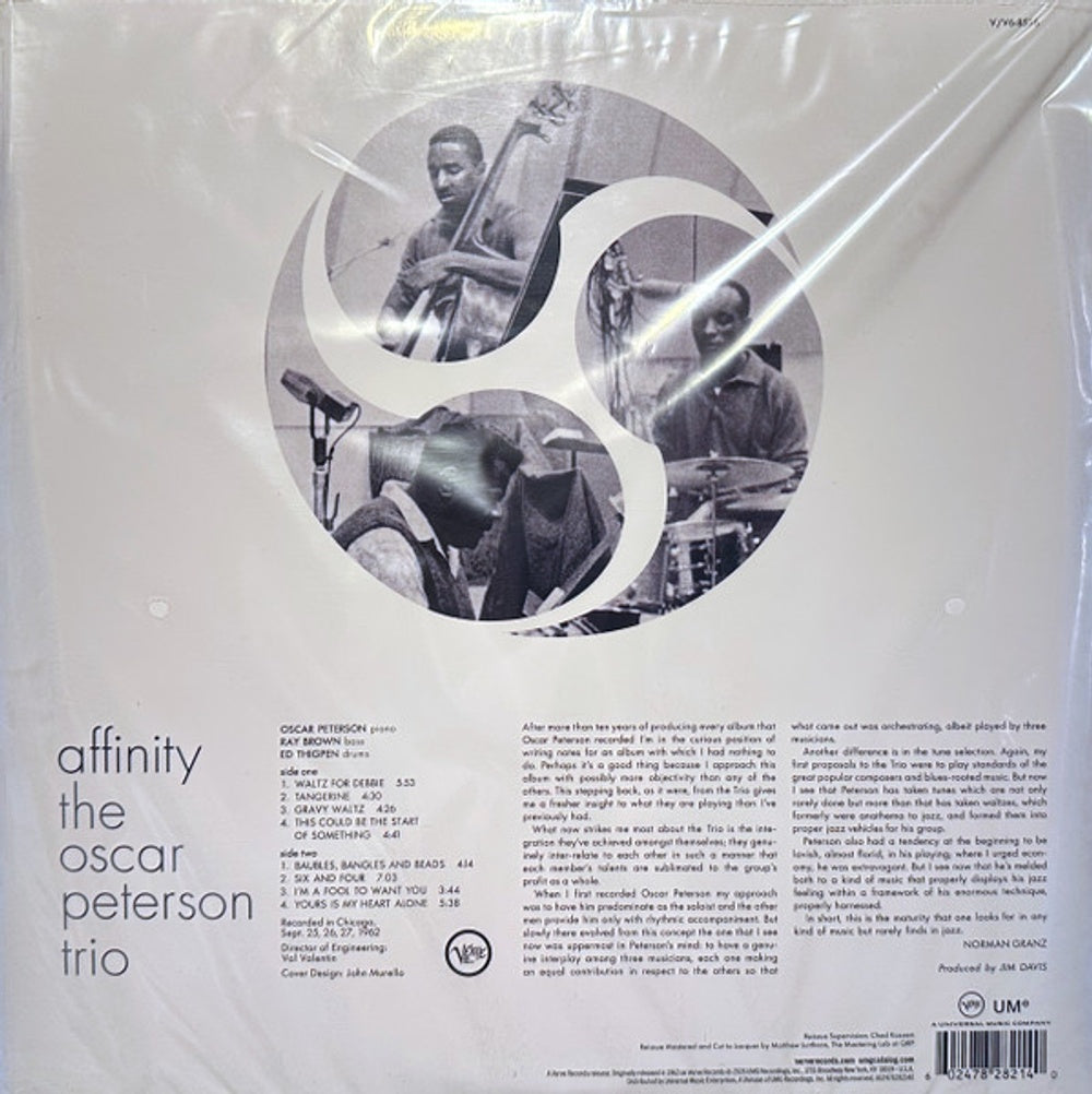 Image: Oscar Peterson – Affinity (Verve Acoustic Sounds Series, 180 Gram LP Vinyl) Vinyl LP | Relix