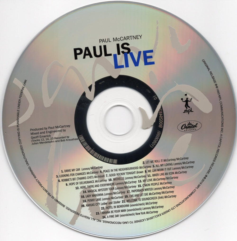 Image: Paul McCartney – Paul Is Live CD | Relix